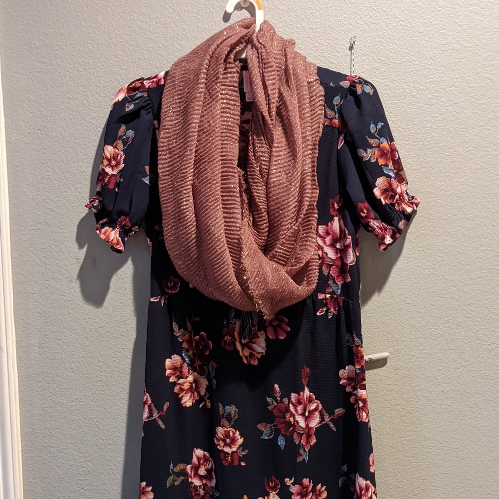 Navy Floral Dress